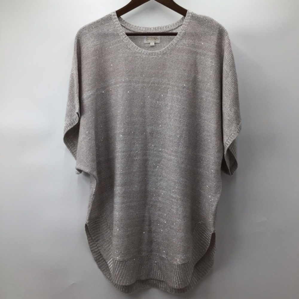 Mud Pie Gold Poncho Sweater